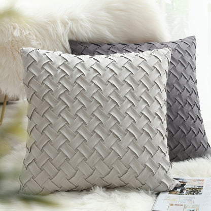 Solid Soft Faux Suede Pillow Covers