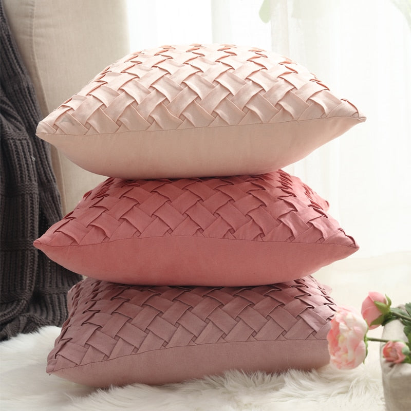 Solid Soft Faux Suede Pillow Covers