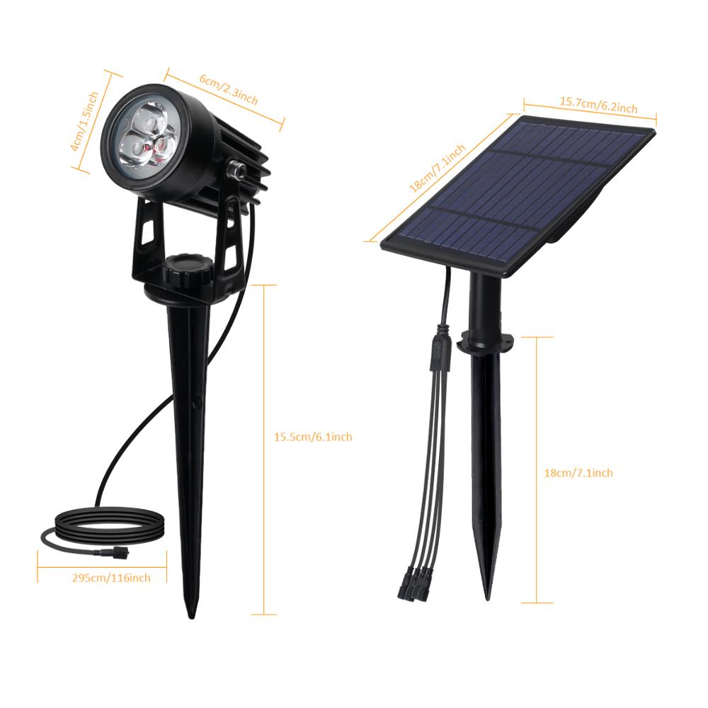 Waterproof Solar Garden Spotlights Set