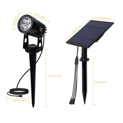 Waterproof Solar Garden Spotlights Set