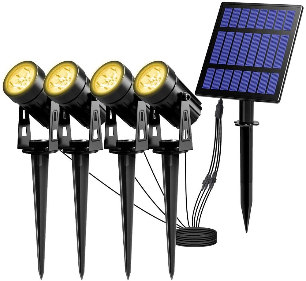 Waterproof Solar Garden Spotlights Set